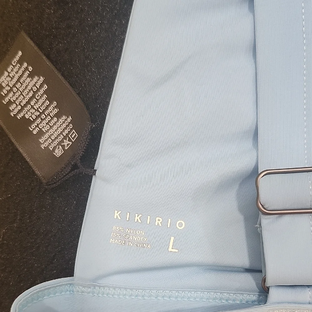 NWT Kikirio Light Blue Bikini Top